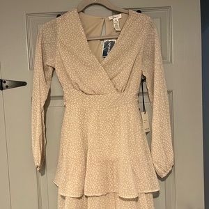 Cow print long sleeve casual dress